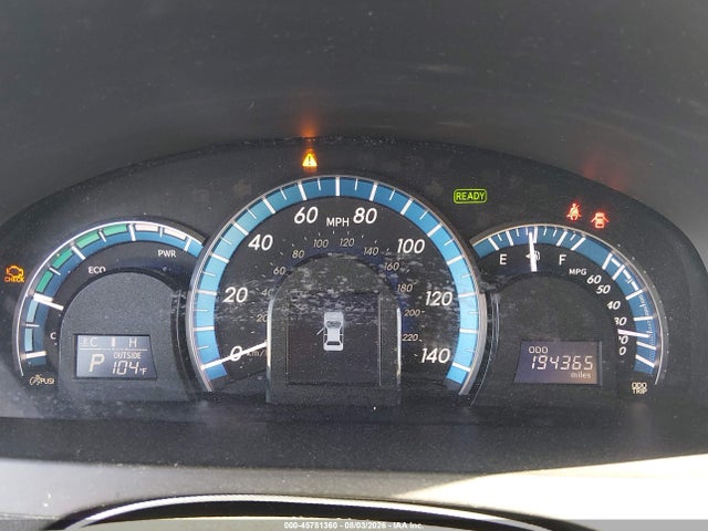 45781360 :رقم المزاد ، 4T1BD1FKXCU042776 vin ، 2012 Toyota Camry Hybrid Xle مزاد بيع