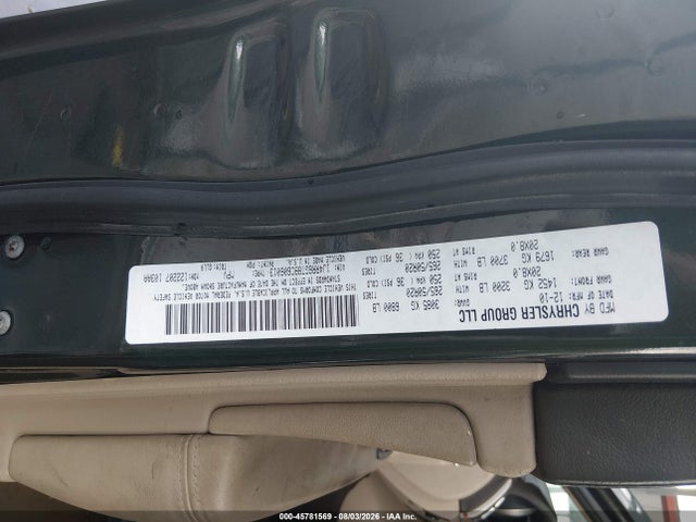 45781569 :رقم المزاد ، 1J4RR6GT8BC606013 vin ، 2011 Jeep Grand Cherokee Overland مزاد بيع