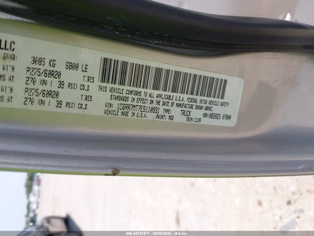 Продаж на аукціоні авто 2014 Ram 1500 Sport, vin: 1C6RR7MT7ES110931, номер лоту: 45781577