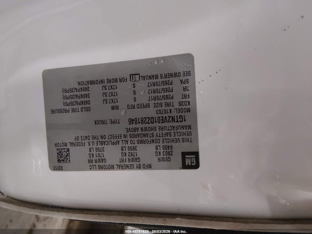 Aukcja sprzedaży 2013 Gmc Sierra 1500 Sle, vin: 1GTN2VE01DZ281846, numer aukcji: 45781620