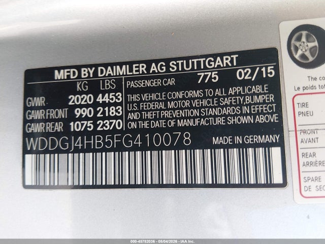 Продажа на аукционе авто 2015 Mercedes-benz C 250, vin: WDDGJ4HB5FG410078, номер лота: 45782036
