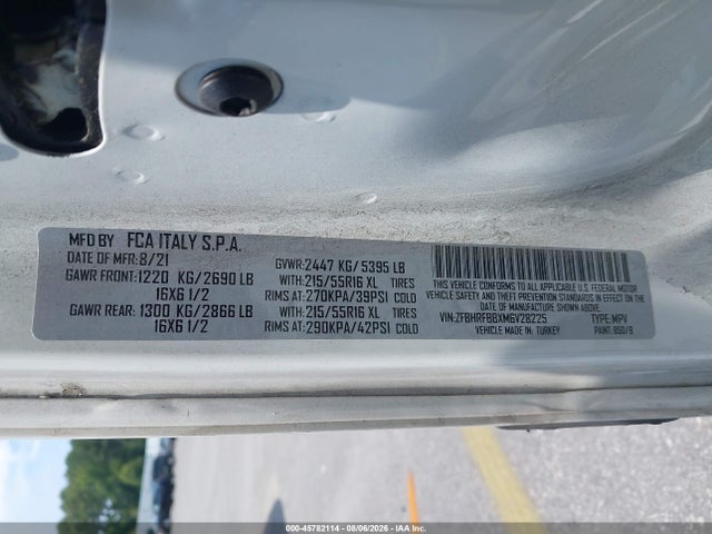 2021 Ram Promaster City Tradesman Slt მანქანა იყიდება აუქციონზე, vin: ZFBHRFBBXM6V28225, აუქციონის ნომერი: 45782114
