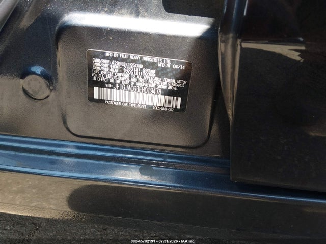 45782191 :رقم المزاد ، JF1GJAC63EH019478 vin ، 2014 Subaru Impreza 2.0i Premium مزاد بيع