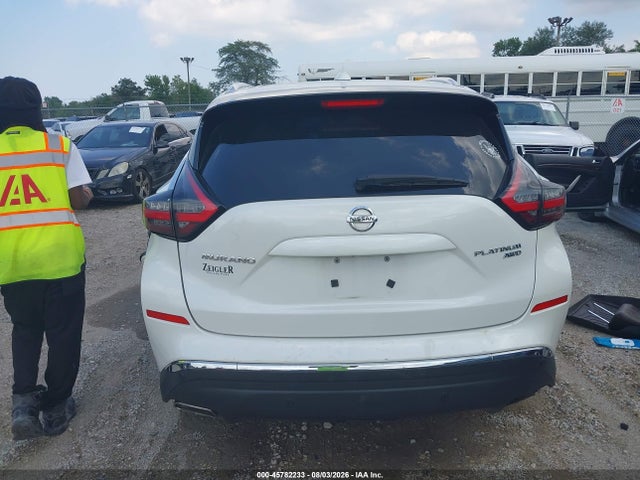 2019 Nissan Murano Platinum მანქანა იყიდება აუქციონზე, vin: 5N1AZ2MS5KN111291, აუქციონის ნომერი: 45782233