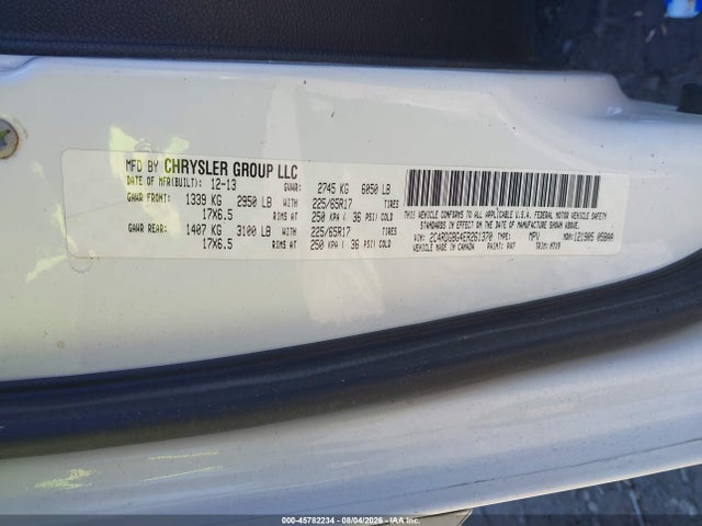 2014 Dodge Grand Caravan Se 30th Anniversary მანქანა იყიდება აუქციონზე, vin: 2C4RDGBG4ER261370, აუქციონის ნომერი: 45782234