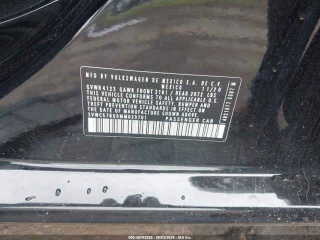2021 Volkswagen Jetta 1.4t R-line/1.4t Se/s მანქანა იყიდება აუქციონზე, vin: 3VWC57BU9MM029701, აუქციონის ნომერი: 45782295