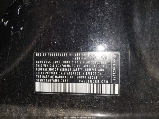 Продаж на аукціоні авто 2016 Volkswagen Golf Sportwagen Tsi Limited Edition/tsi S 4-door/tsi Se 4-door/tsi Sel 4-door, vin: 3VWC17AU7GM517952, номер лоту: 45782438