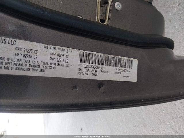 Aukcja sprzedaży 2018 Dodge Charger Sxt Rwd, vin: 2C3CDXBGXJH196440, numer aukcji: 45782556