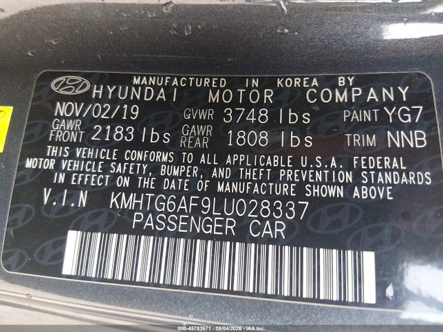 Продаж на аукціоні авто 2020 Hyundai Veloster 2.0 Premium, vin: KMHTG6AF9LU028337, номер лоту: 45782671
