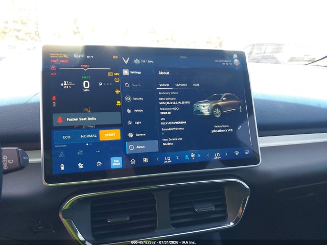 Продажа на аукционе авто 2023 Vinfast Vf 8 Plus, vin: RLLV1AFA4PH002344, номер лота: 45782987
