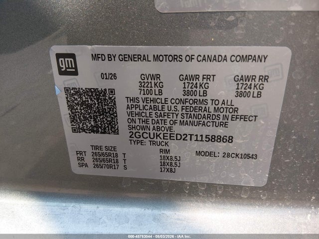 Chevrolet Silverado 1500 2026 2GCUKEED2T1158868 Image 9