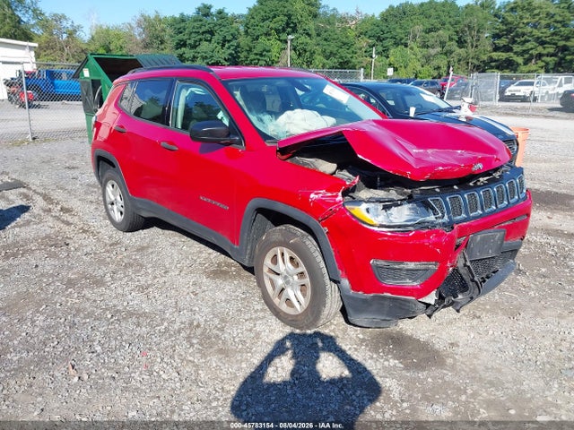 2018 Jeep Compass Sport 4x4 მანქანა იყიდება აუქციონზე, vin: 3C4NJDAB3JT252873, აუქციონის ნომერი: 45783154