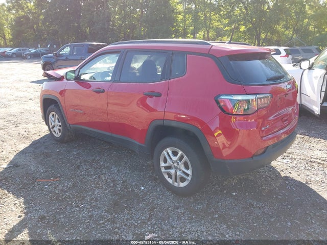 2018 Jeep Compass Sport 4x4 მანქანა იყიდება აუქციონზე, vin: 3C4NJDAB3JT252873, აუქციონის ნომერი: 45783154