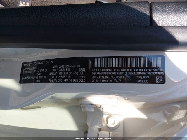Продажа на аукционе авто 2019 Jeep Renegade Sport 4x4, vin: ZACNJBAB7KPJ83261, номер лота: 45783346