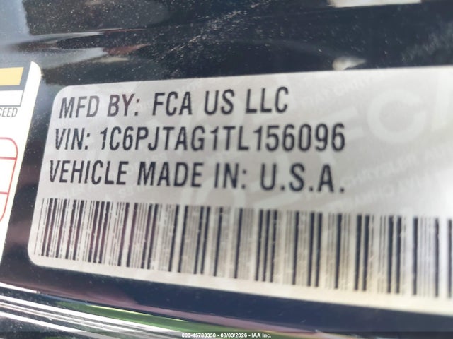 Продажа на аукционе авто 2026 Jeep Gladiator Sport 4x4, vin: 1C6PJTAG1TL156096, номер лота: 45783358