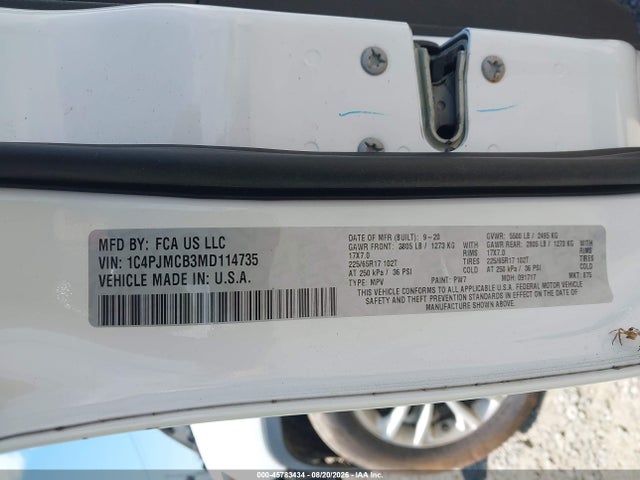 Jeep Cherokee Latitude 4x4 2021 1C4PJMCB3MD114735 Image 9