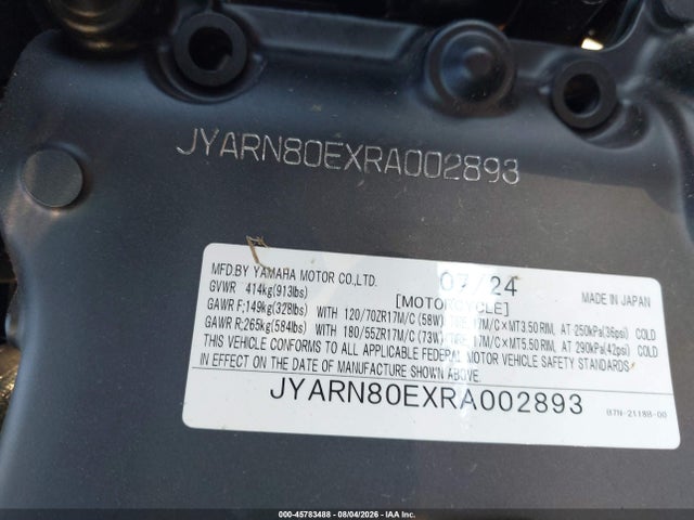 Yamaha Mtm890 2024 JYARN80EXRA002893 Image 10