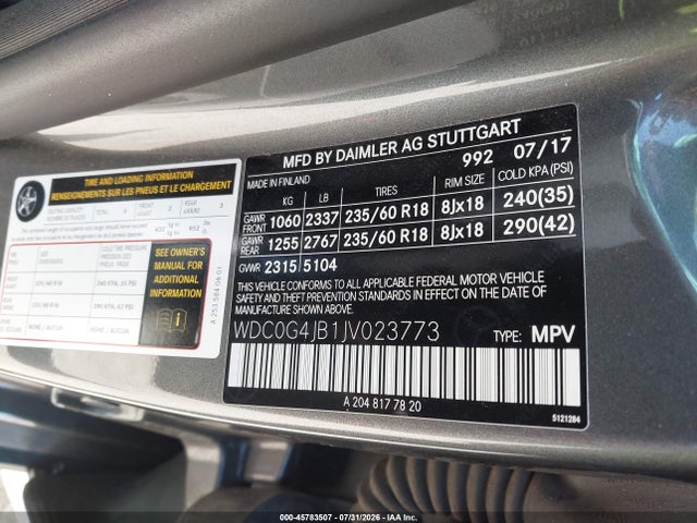 WDC0G4JB1JV023773 Mercedes-Benz GLC 300