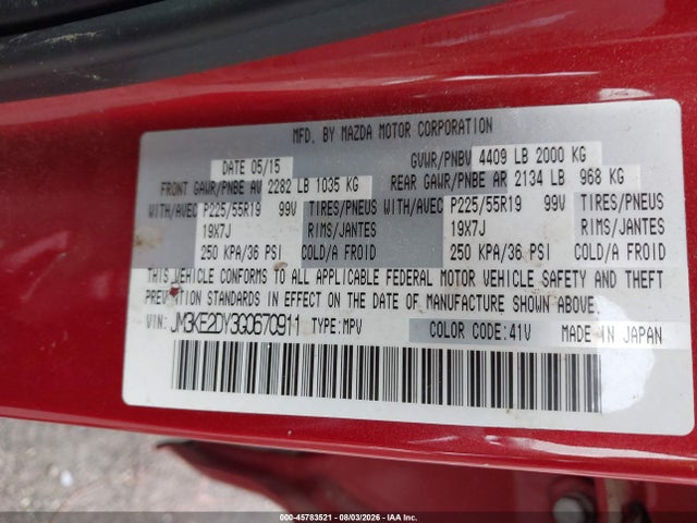 Продаж на аукціоні авто 2016 Mazda Cx-5 Grand Touring, vin: JM3KE2DY3G0670911, номер лоту: 45783521