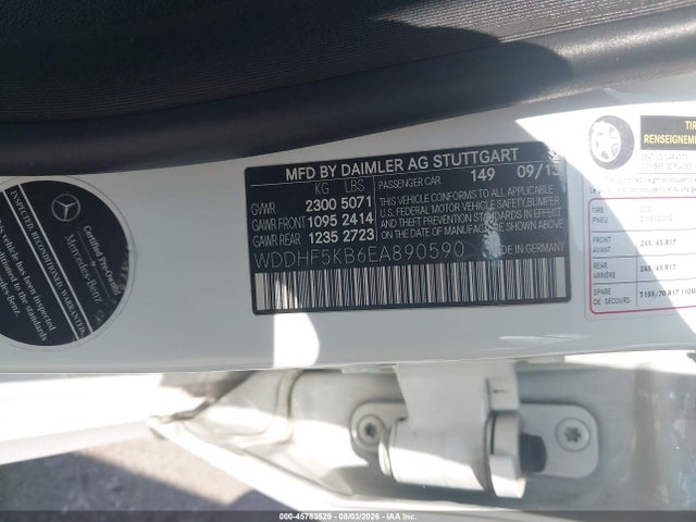 Aukcja sprzedaży 2014 Mercedes-benz E 350, vin: WDDHF5KB6EA890590, numer aukcji: 45783529