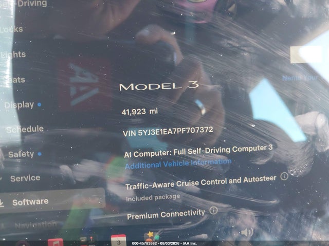 5YJ3E1EA7PF707372 Tesla Model 3 Rear-wheel Drive