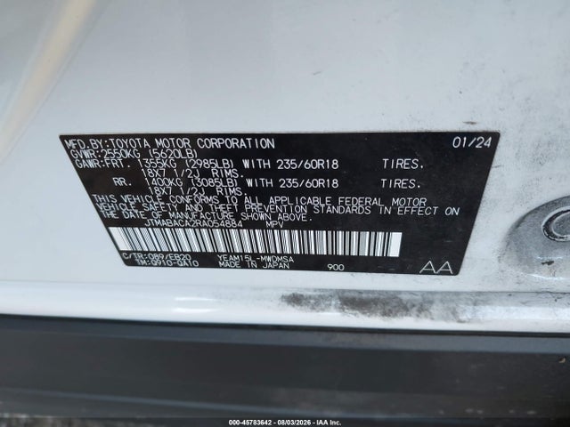 Toyota BZ4X XLE 2024 JTMABACA2RA054884 Image 9