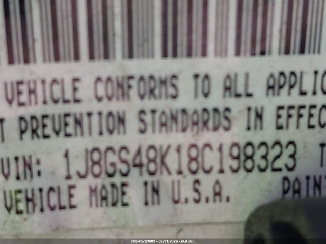 Aukcja sprzedaży 2008 Jeep Grand Cherokee Laredo, vin: 1J8GS48K18C198323, numer aukcji: 45783683