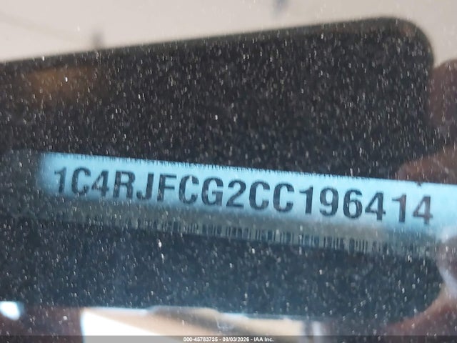 Продаж на аукціоні авто 2012 Jeep Grand Cherokee Overland, vin: 1C4RJFCG2CC196414, номер лоту: 45783735
