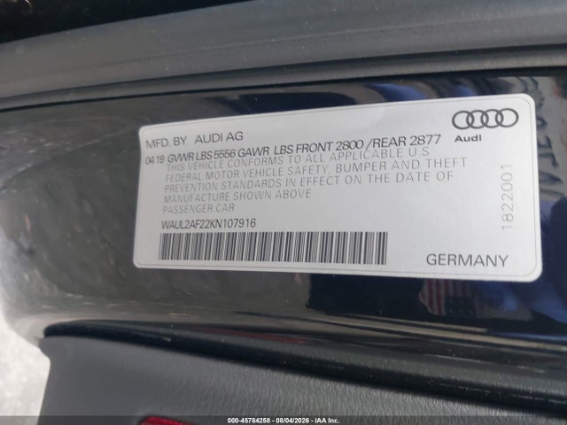 Audi A6 55 Premium 2019 WAUL2AF22KN107916 Image 9
