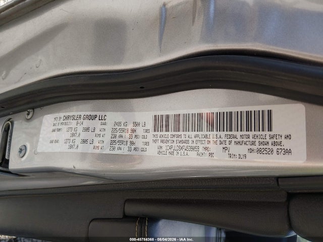 2015 Jeep Cherokee Limited მანქანა იყიდება აუქციონზე, vin: 1C4PJLDSXFW539059, აუქციონის ნომერი: 45784368