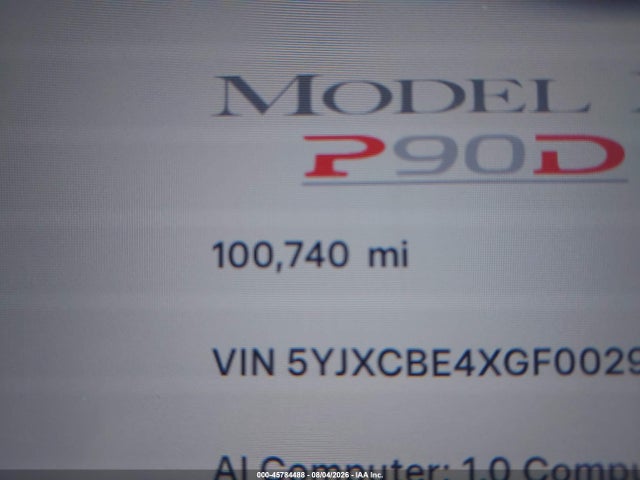 Tesla Model X 75d/p100d/p90d 2016 5YJXCBE4XGF002993 Image 7