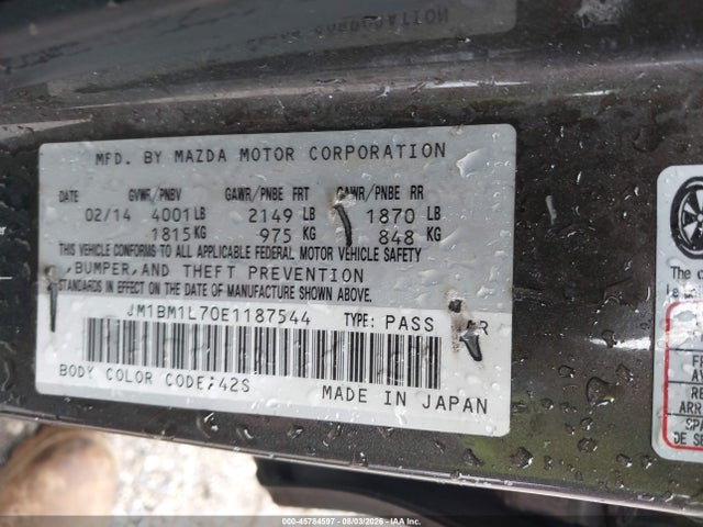 Продажа на аукционе авто 2014 Mazda Mazda3 I Touring, vin: JM1BM1L70E1187544, номер лота: 45784597