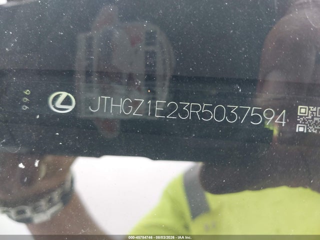 45784746 :رقم المزاد ، JTHGZ1E23R5037594 vin ، 2024 Lexus Is 350 F Sport مزاد بيع