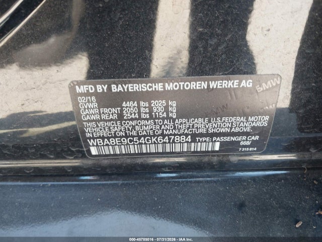 BMW 328I 2016 WBA8E9C54GK647884 Image 9