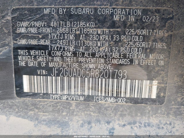 Subaru Crosstrek Premium 2024 JF2GUADC5R8201793 Image 9