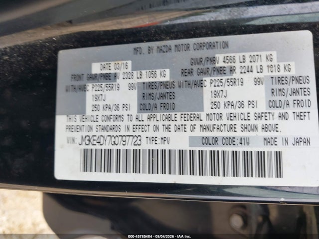 Aukcja sprzedaży 2016 Mazda Cx-5 Grand Touring, vin: JM3KE4DY7G0797723, numer aukcji: 45785484