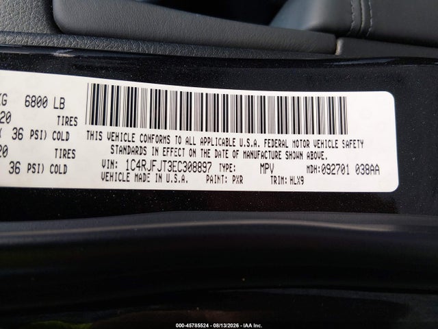 2014 Jeep Grand Cherokee Summit მანქანა იყიდება აუქციონზე, vin: 1C4RJFJT3EC308897, აუქციონის ნომერი: 45785524