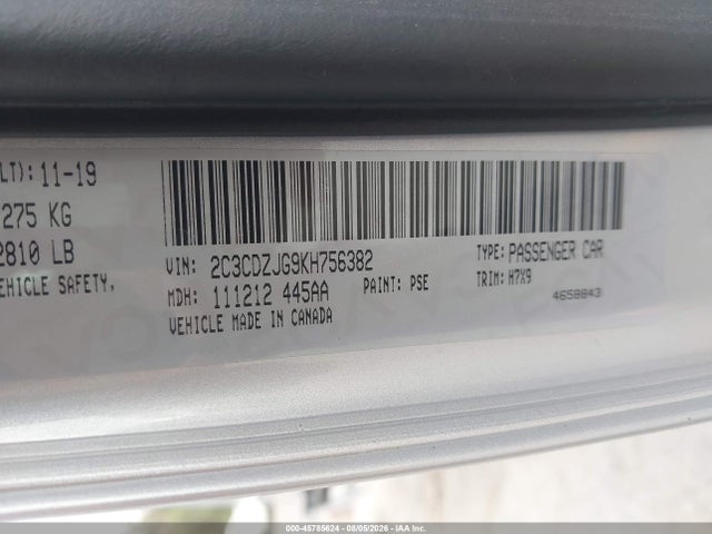 Dodge Challenger Gt 2019 2C3CDZJG9KH756382 Image 9