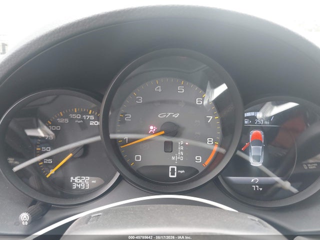2022 Porsche 718 Cayman Gt4 მანქანა იყიდება აუქციონზე, vin: WP0AC2A89NS275230, აუქციონის ნომერი: 45785642