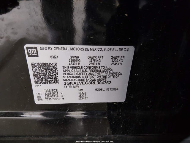 3GKALVEG8RL304762 GMC Terrain Awd Slt