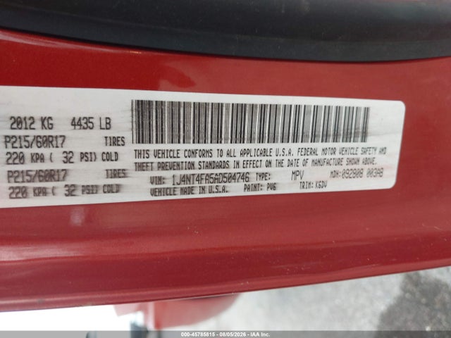 Aukcja sprzedaży 2010 Jeep Compass Sport, vin: 1J4NT4FA5AD504746, numer aukcji: 45785815