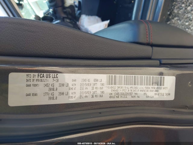 Продаж на аукціоні авто 2018 Dodge Durango Gt Awd, vin: 1C4RDJDG9JC291557, номер лоту: 45785910