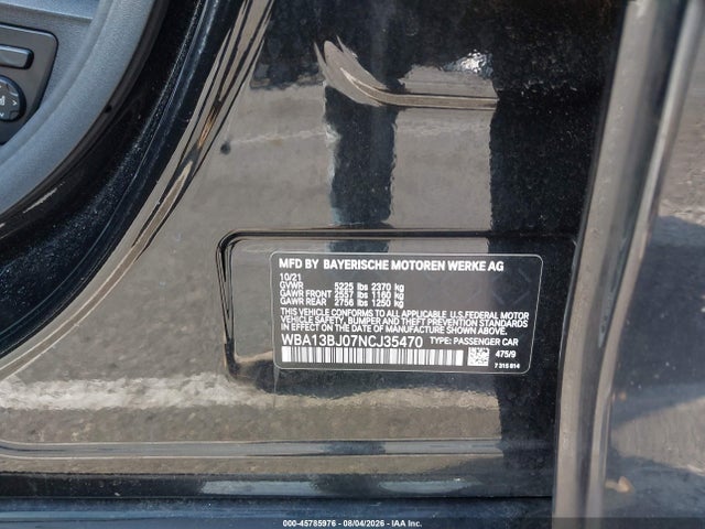 Aukcja sprzedaży 2022 Bmw 530 I Xdrive, vin: WBA13BJ07NCJ35470, numer aukcji: 45785976