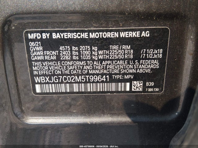 WBXJG7C02M5T99641 BMW X1 Sdrive28i