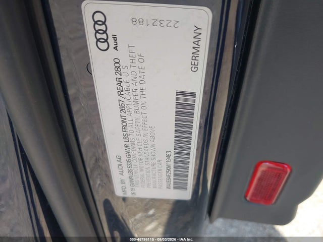 Продаж на аукціоні авто 2019 Audi A6 45 Premium, vin: WAUE8AF25KN119453, номер лоту: 45786115