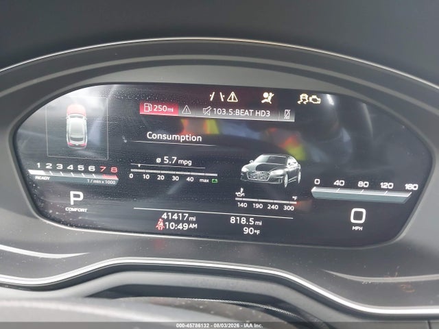 45786132 :رقم المزاد ، WAUDACF59SA010118 vin ، 2025 Audi A5 Sportback Premium 45 Tfsi S Line Quattro S Tronic مزاد بيع