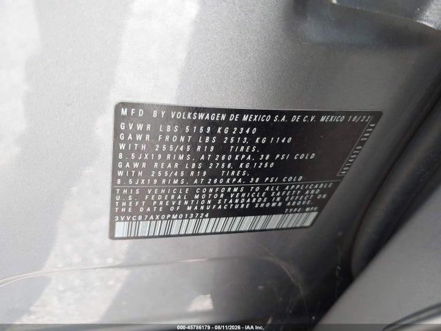 2023 Volkswagen Tiguan 2.0t Se R-line Black მანქანა იყიდება აუქციონზე, vin: 3VVCB7AX0PM013724, აუქციონის ნომერი: 45786179