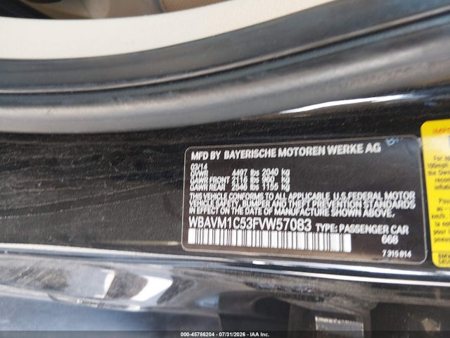 WBAVM1C53FVW57083 BMW X1 Sdrive28i