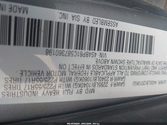 Продажа на аукционе авто 2008 Subaru Outback 2.5i/2.5i L.l. Bean Edition, vin: 4S4BP61C587360198, номер лота: 45786285