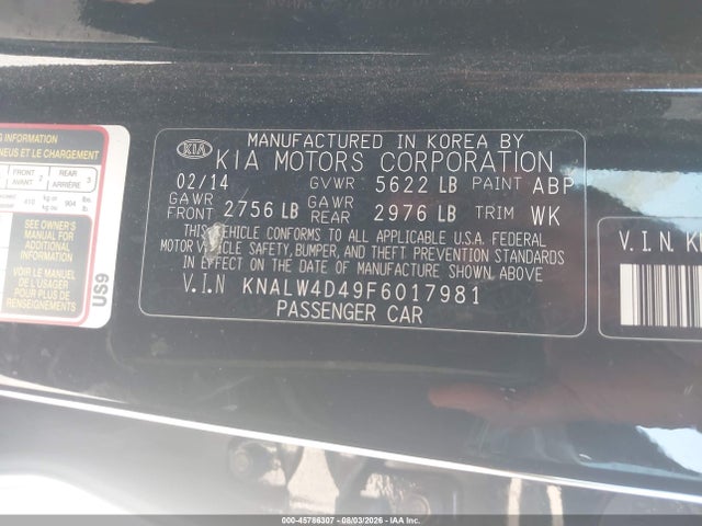 KIA K900 Luxury 2015 KNALW4D49F6017981 Image 9